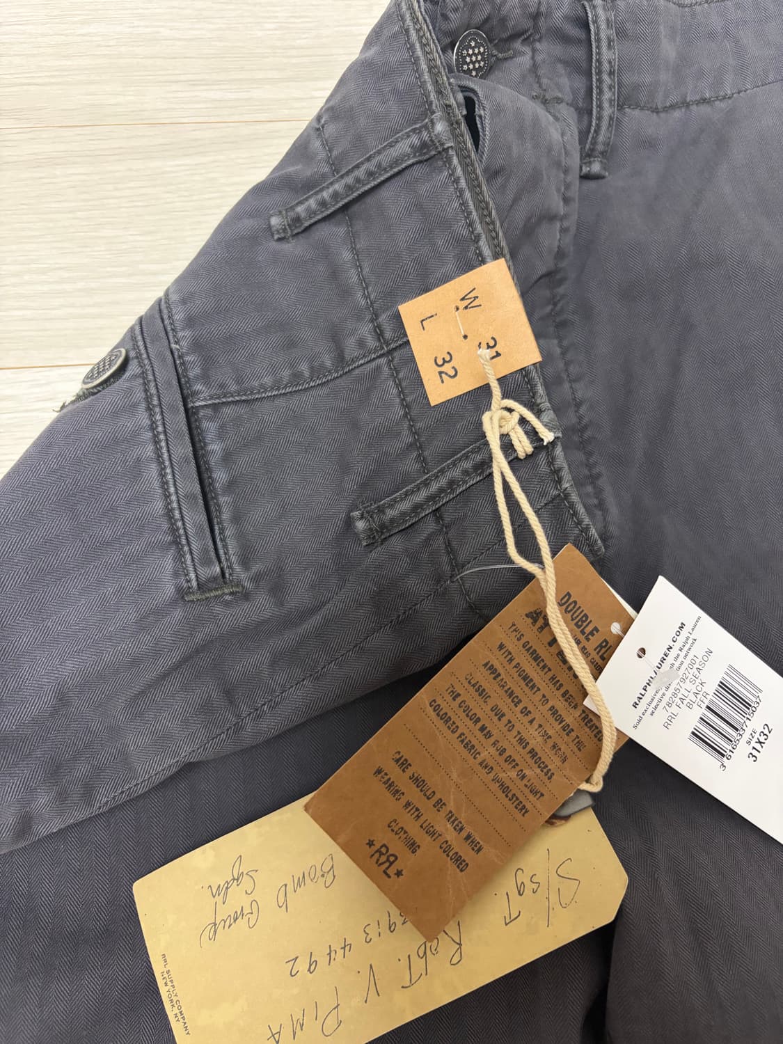 RRL 필드 치노 헤링본 블랙 31x32 상품이미지4