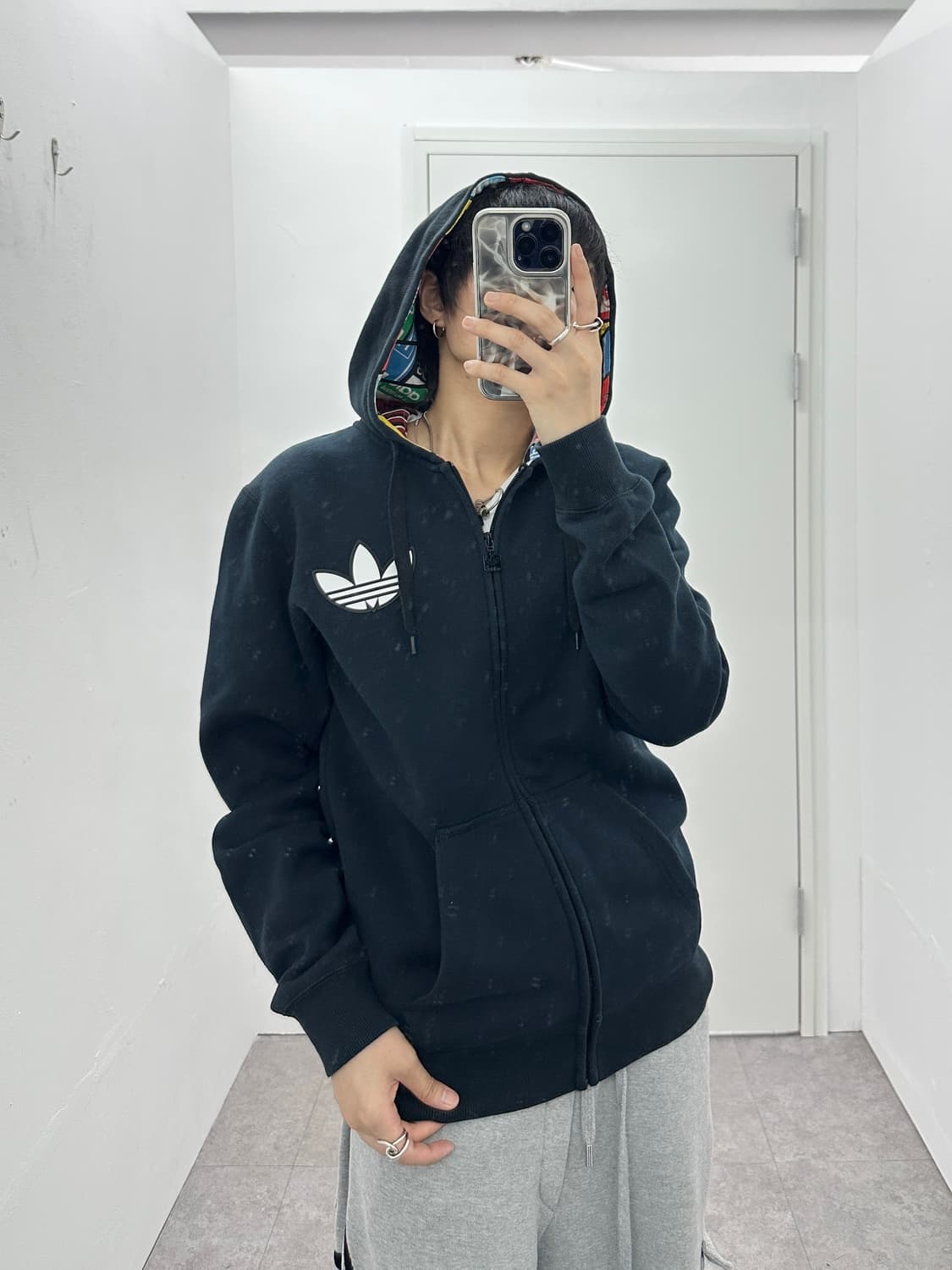 ADIDAS 그래픽 후드집업 상품이미지2