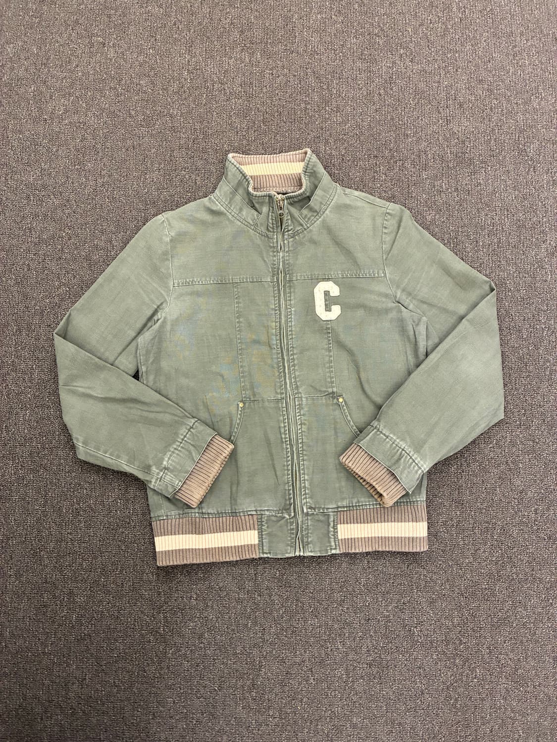 L)Converse 빈티지 카키 데님 집업 상품이미지4