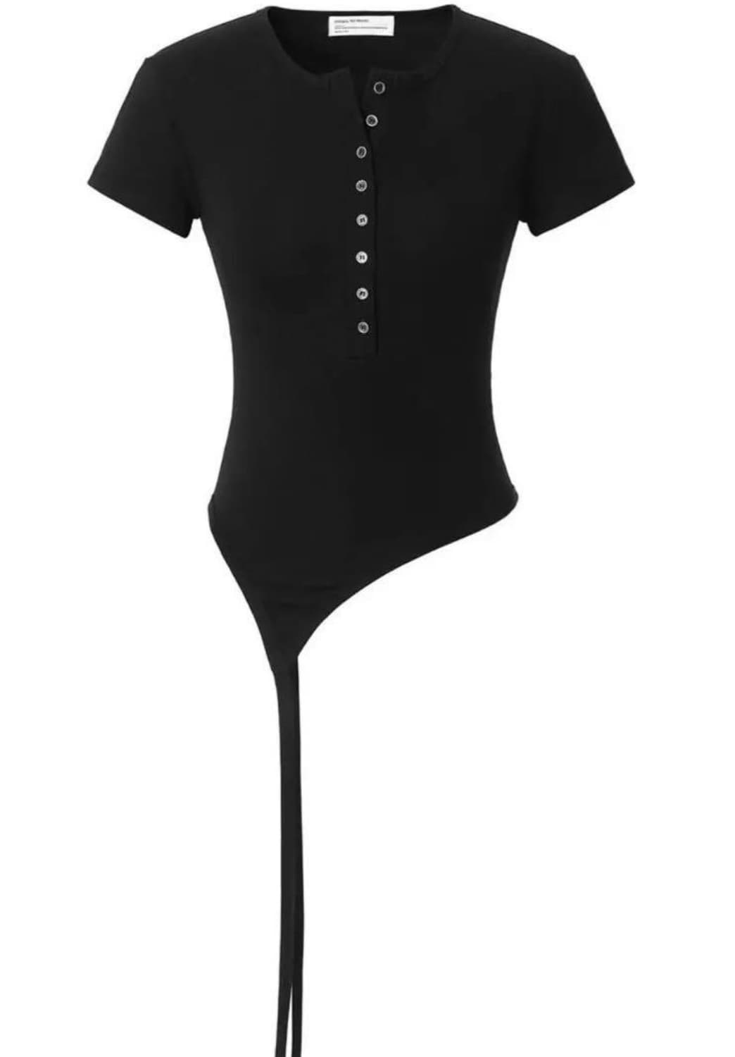 이네기 Henley Long Strap Tee 블랙 상품이미지2