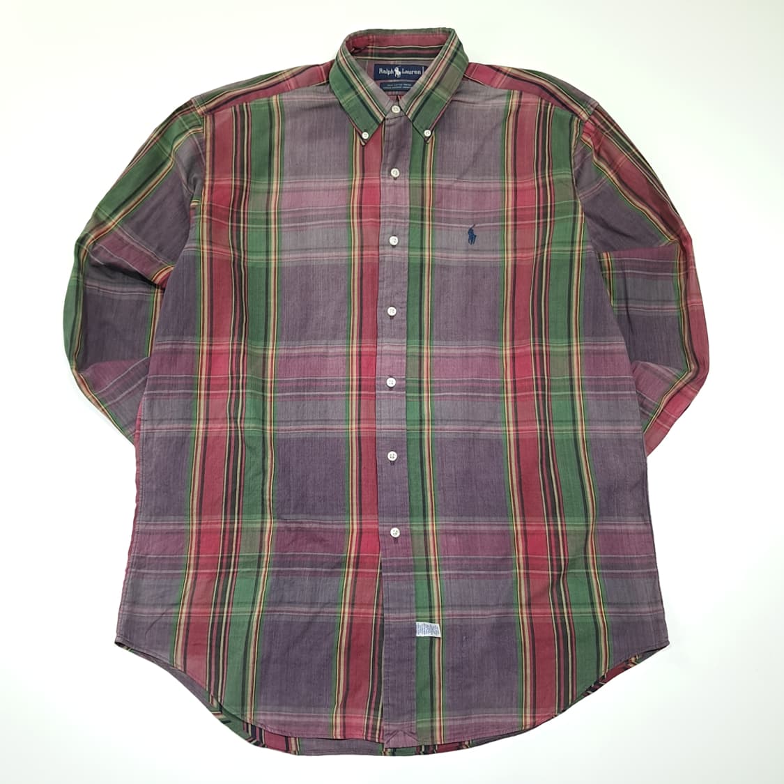 CK156 2XL 폴로 90s 빈티지 매드라스체크 버튼다운 셔츠 남방 상품이미지1