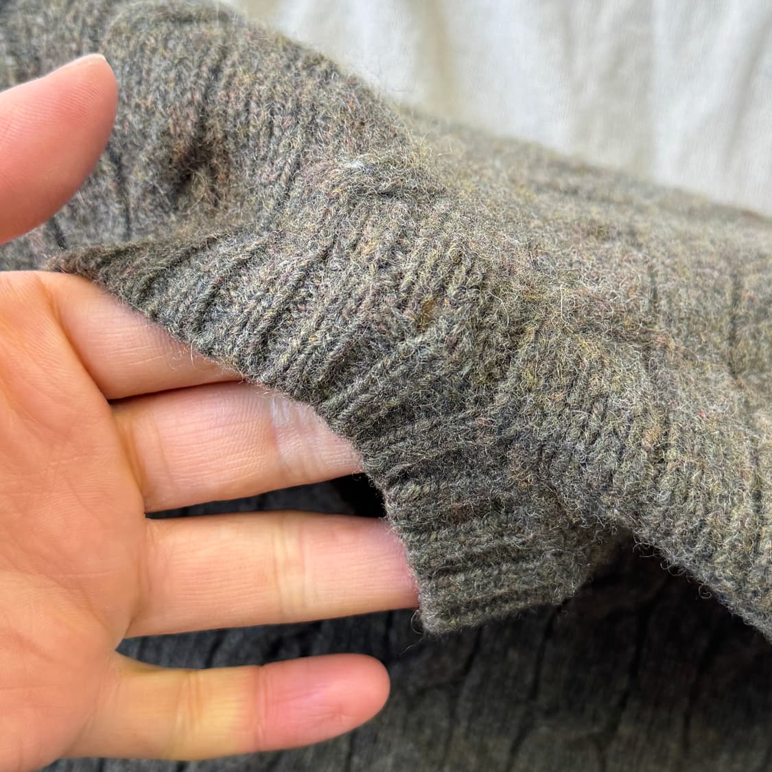 폴로랄프로렌 90s 앙고라 카키 케이블 니트 L 상품이미지8