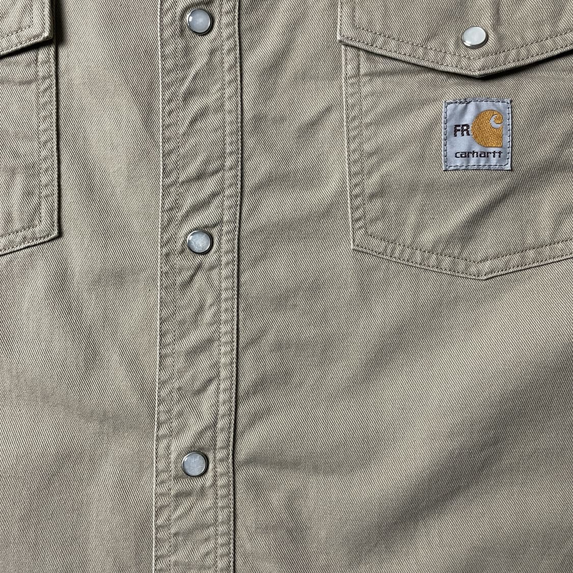 CARHARTT 칼하트 빈티지 베이지 스냅버튼 워크 셔츠 A00859 상품이미지4