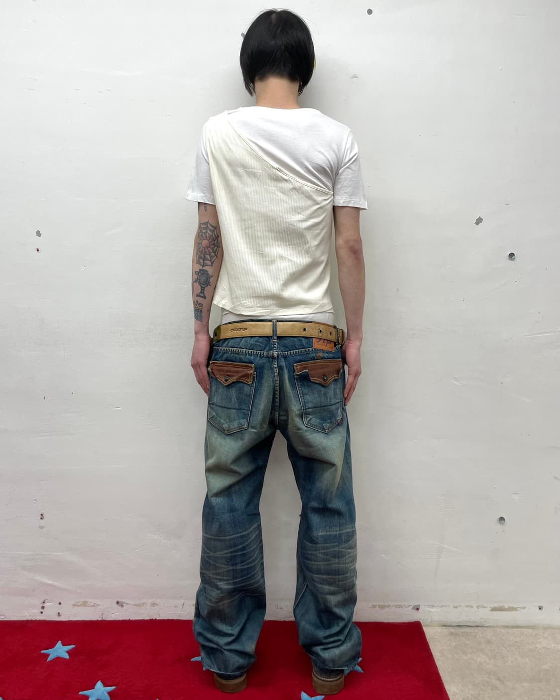 Beige Layered White T-Shirt  상품이미지5