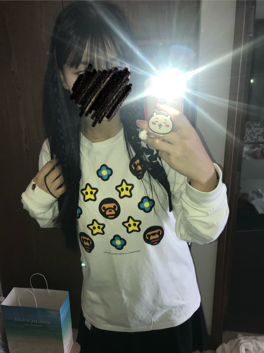 bape 베이비마일로 모노그램 롱슬리브 상품이미지1