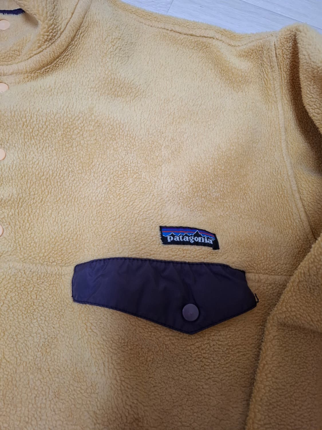 L 파타고니아 90s 포르투칼 빈티지 신칠라 풀오버 플리스 골드 옐로우 상품이미지2