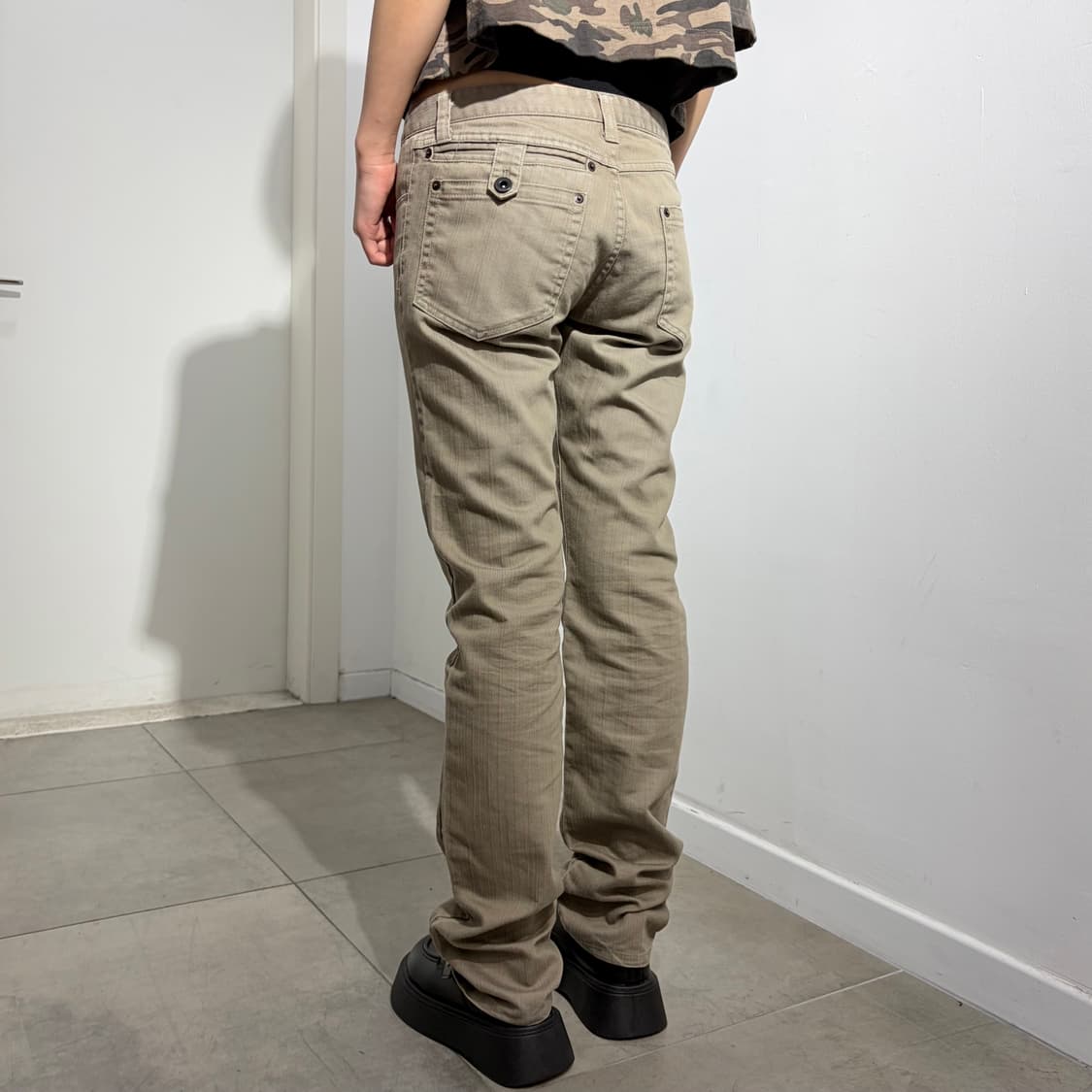 Katharine Hamnett 베이지 워싱 팬츠 바지 상품이미지2