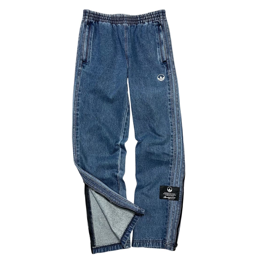 ✨ (바배) 아디다스 중청 미드 웨이스트 사이드 지퍼 데님 팬츠   상품이미지1