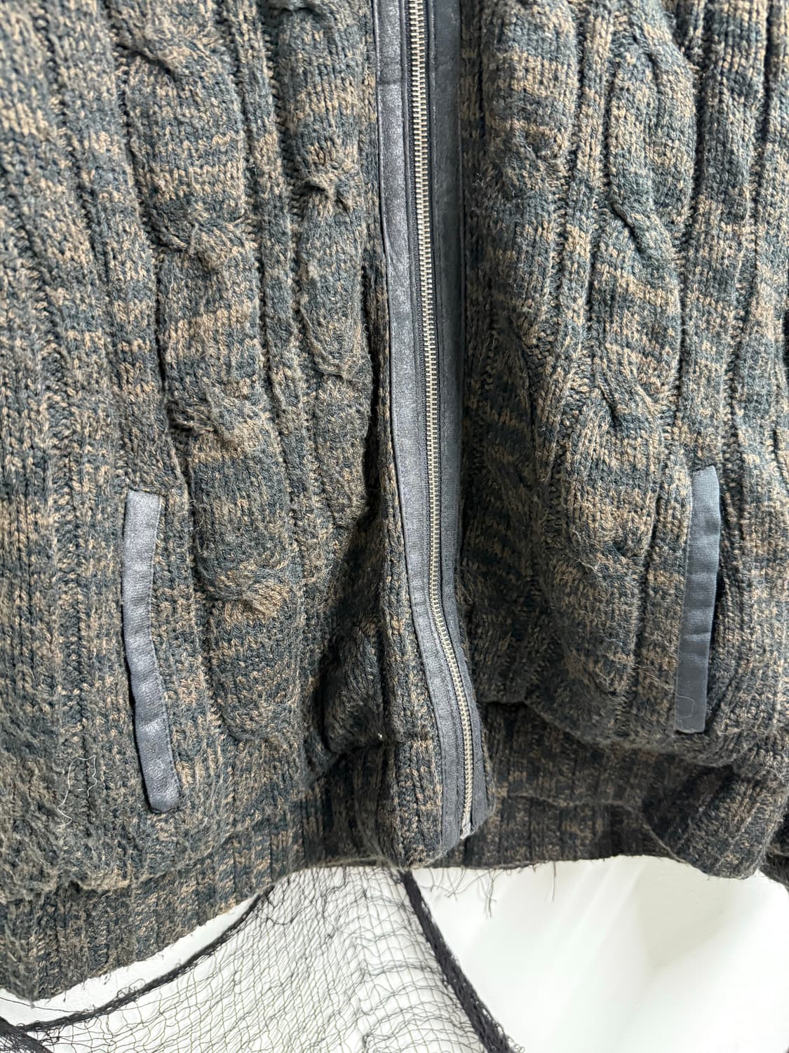 Fur detailed knit hood zipup 상품이미지5