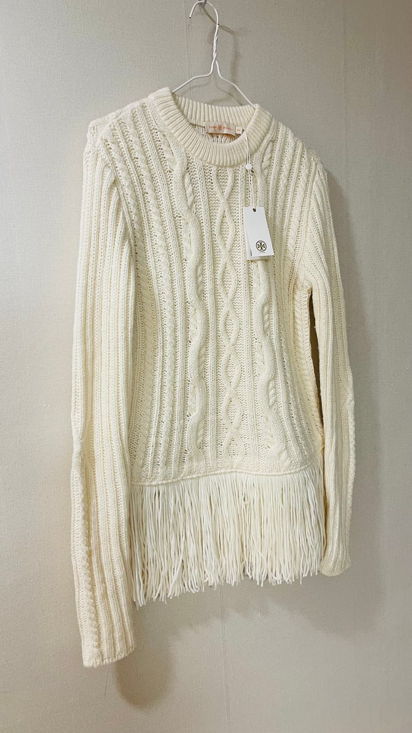 택달린 새상품) 토리 버치 발레로 피셔맨 프린지 스웨터 정가 60만원대 상품이미지2