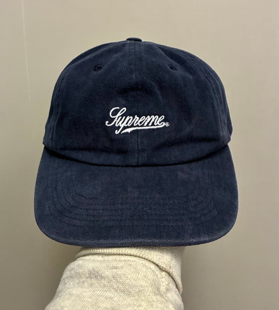 (F)Supreme 슈프림 코듀로이 스크립트 로고 6패널 볼캡 모자 상품이미지2