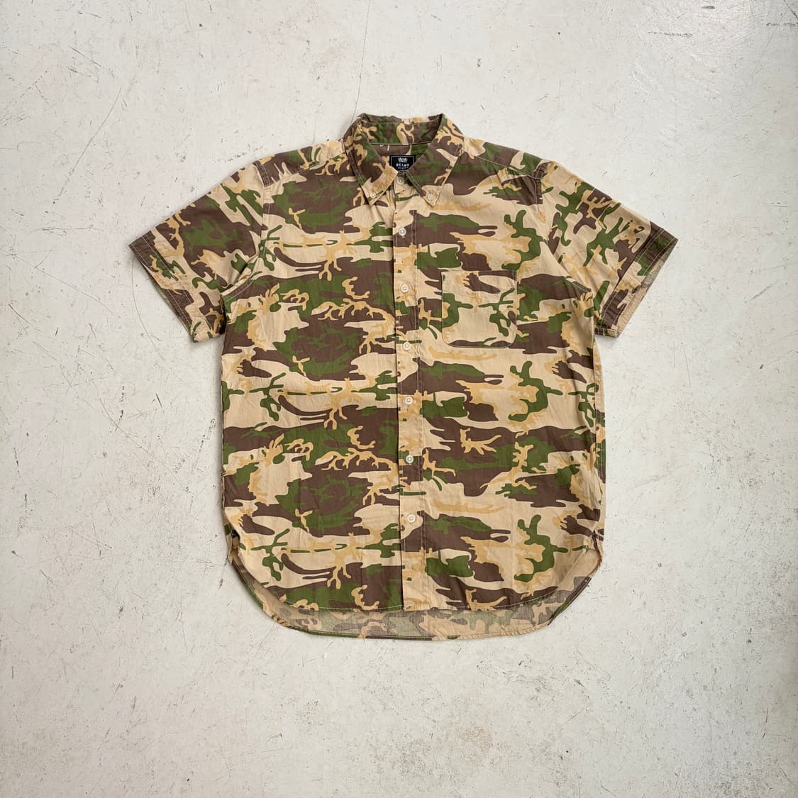 BEAMS HEART 빔즈 빈티지 카모 플라주 반팔셔츠 M 상품이미지1