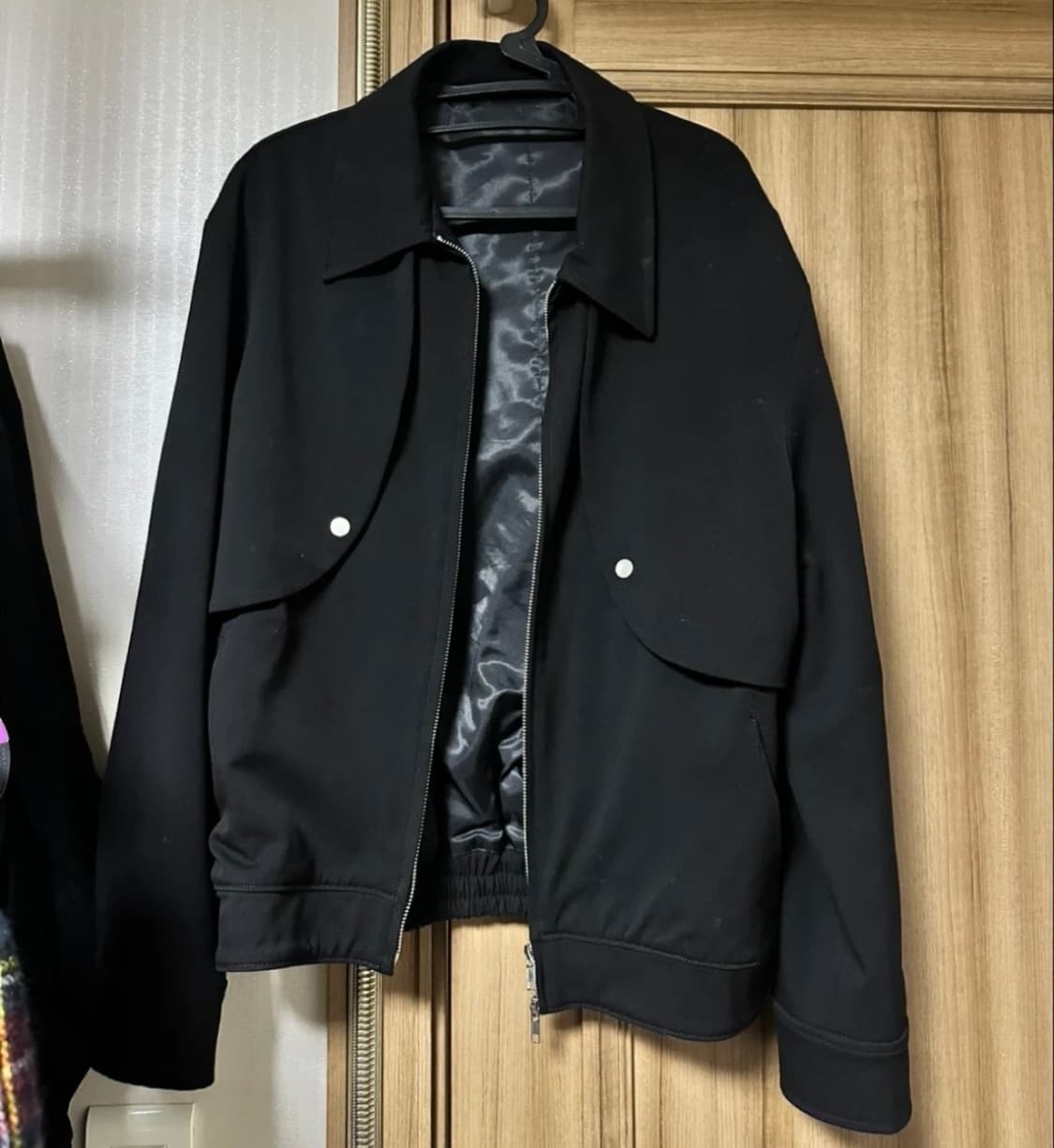 무신사)남성 봄 자켓 미나브 패널 라이크 블루종 L 상품이미지2