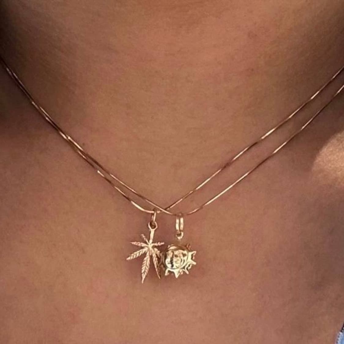 9k 금목걸이 대마 마리화나 떨 팬던트 고리18k 상품이미지7