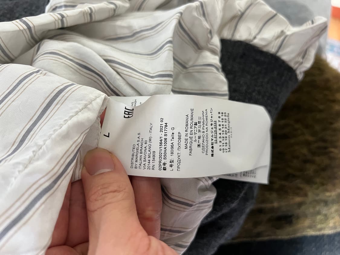 마르지엘라 디스트레스드 레이어드니트 그레이 L 상품이미지4