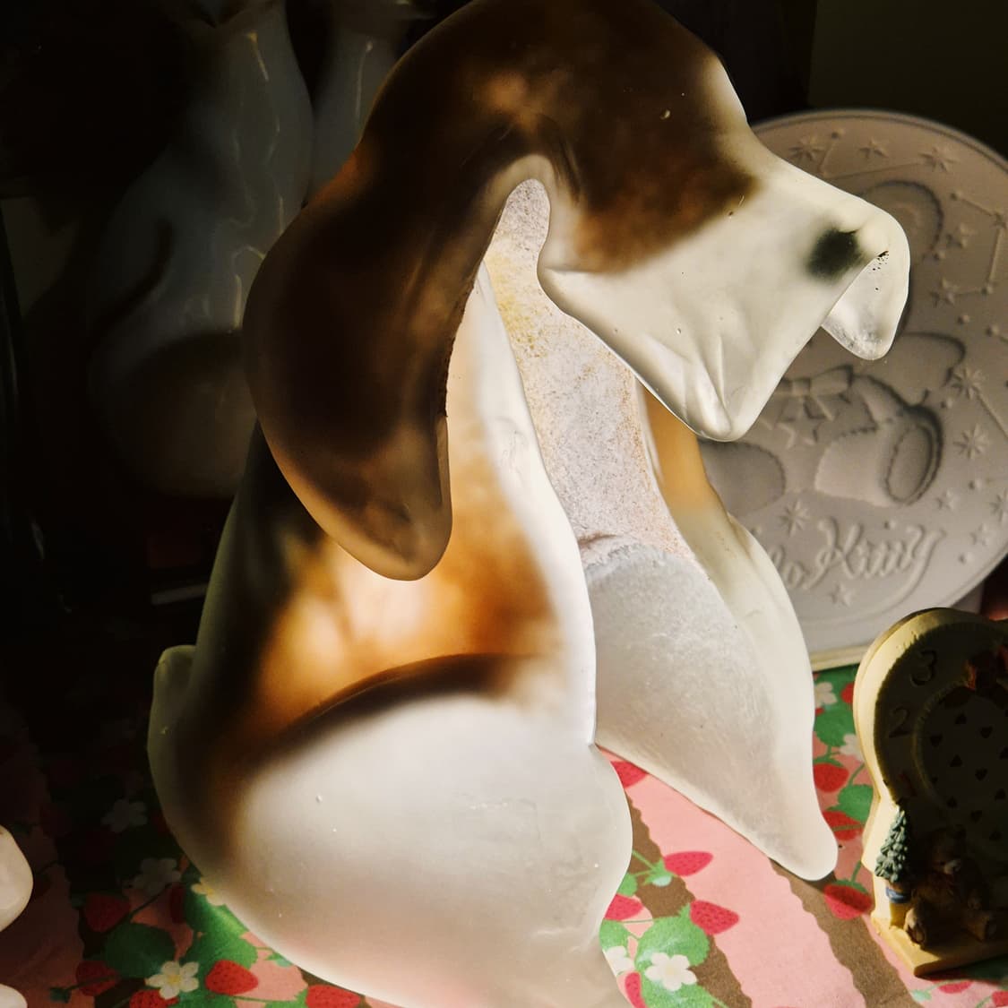 70s 이와타 샌드블라스트 불투명 대형 강아지 램프 상품이미지9