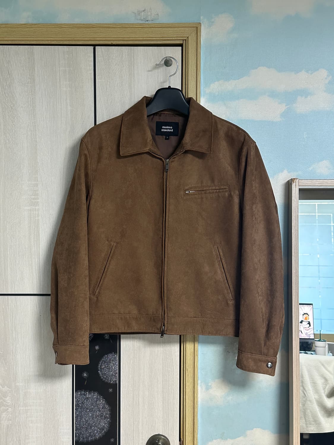 (L) 무탠다드 신세틱 스웨이드 워크 재킷 [라이트 브라운] 상품이미지2