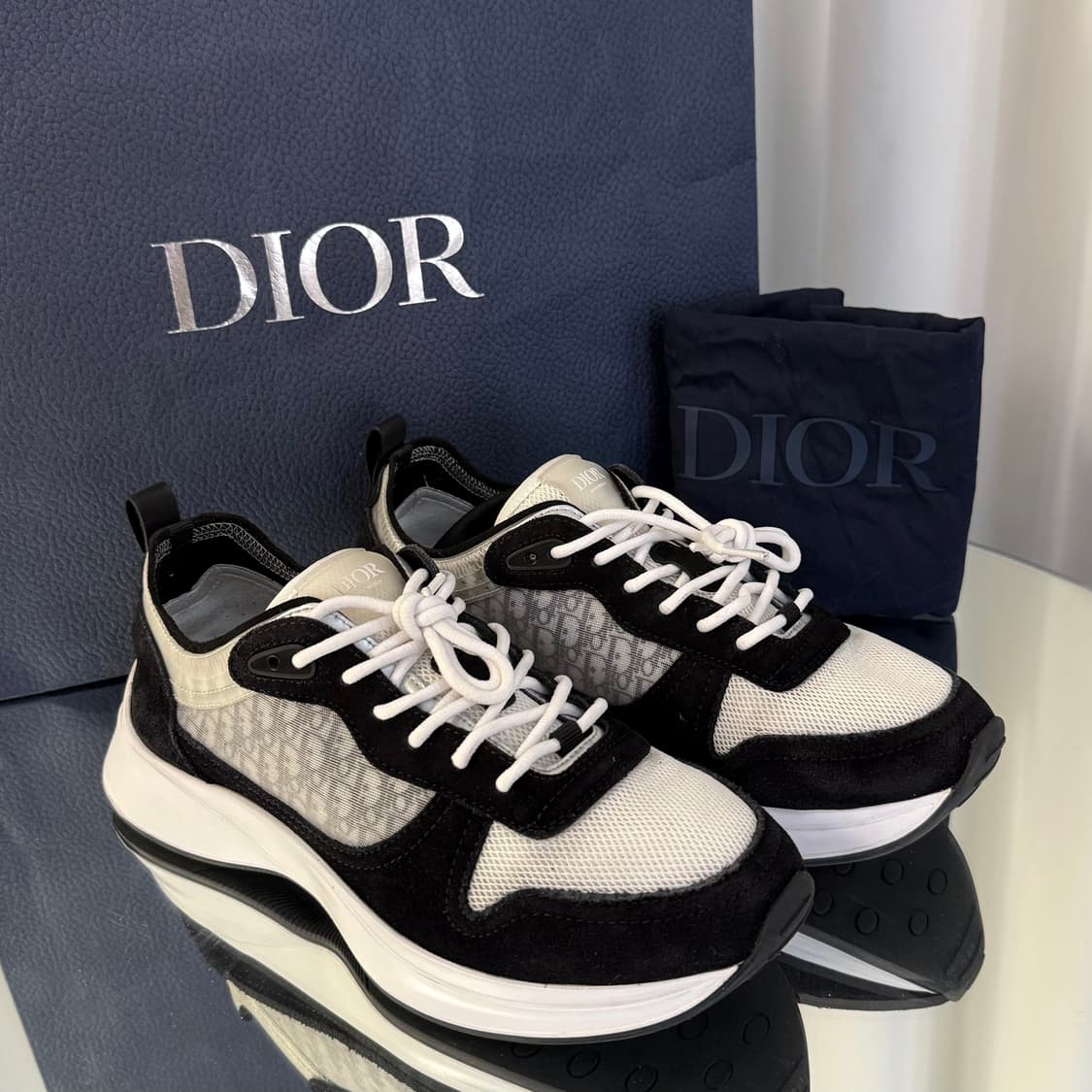 (41)디올 오블리크 b25 러너 스니커즈   상품이미지2