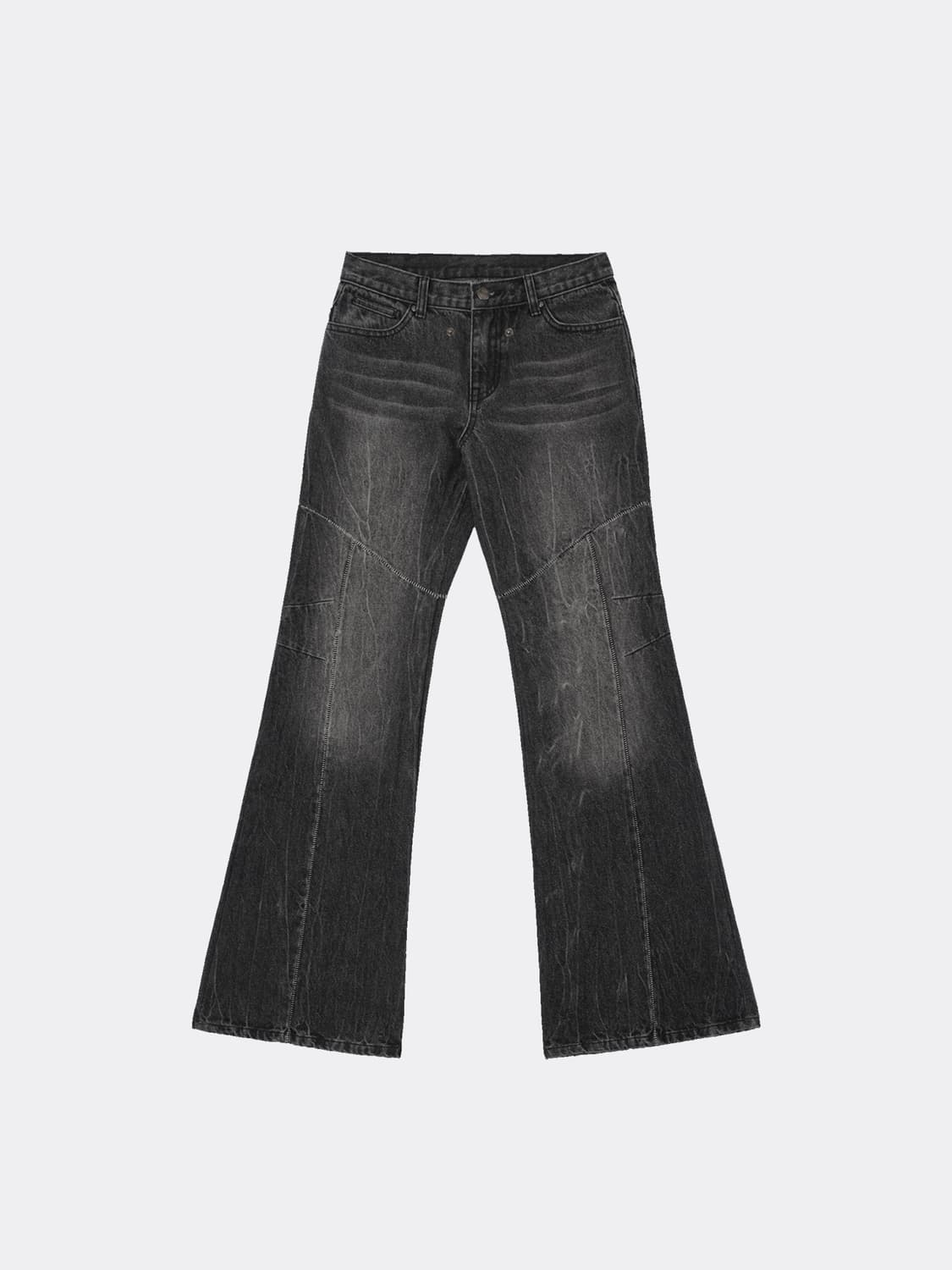 오호스 데님 CRACK WASHED DENIM PANTS-CHARCOAL 상품이미지1