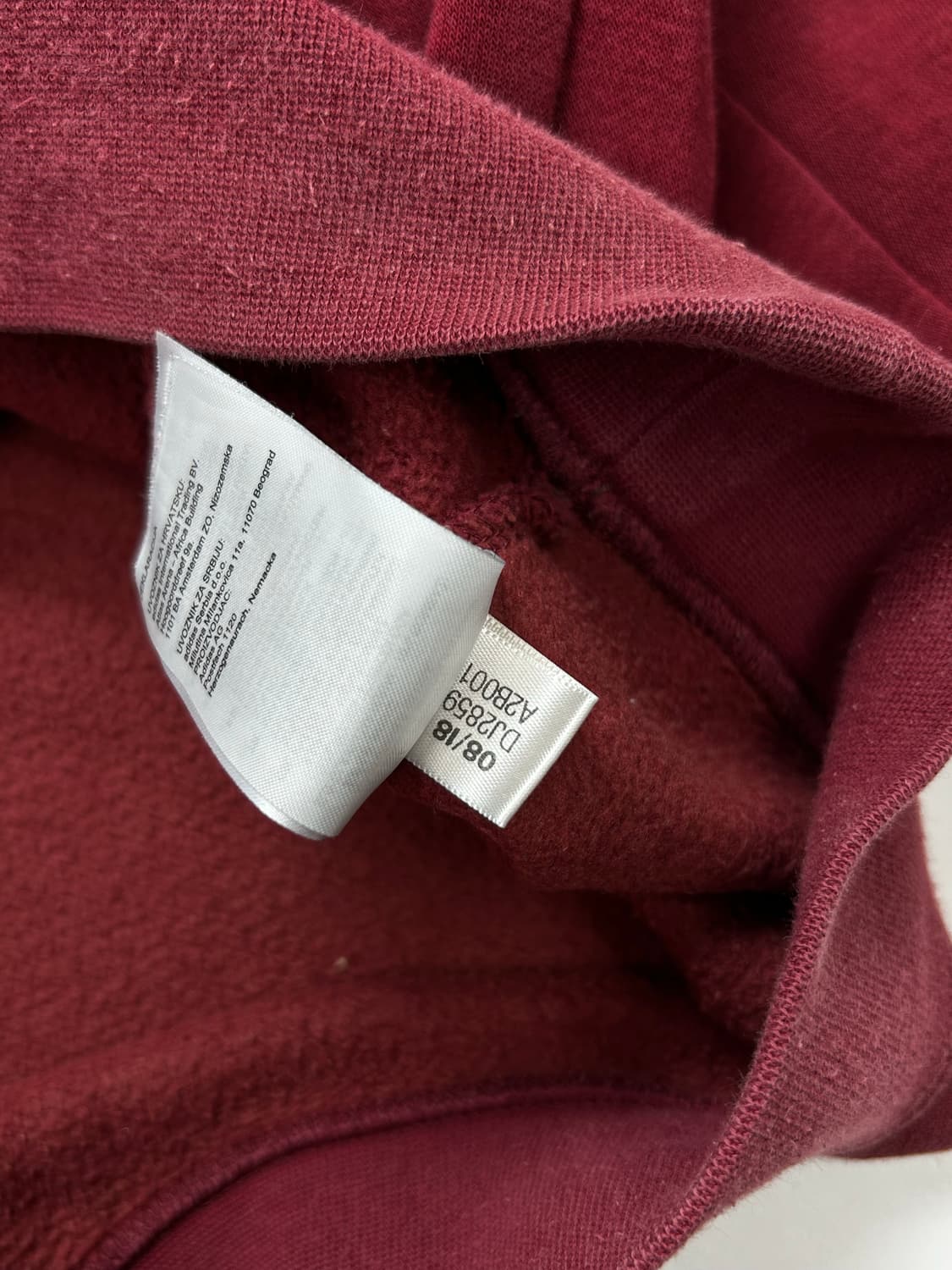 아디다스 파이어버드 버건디 후드티 XL 상품이미지9