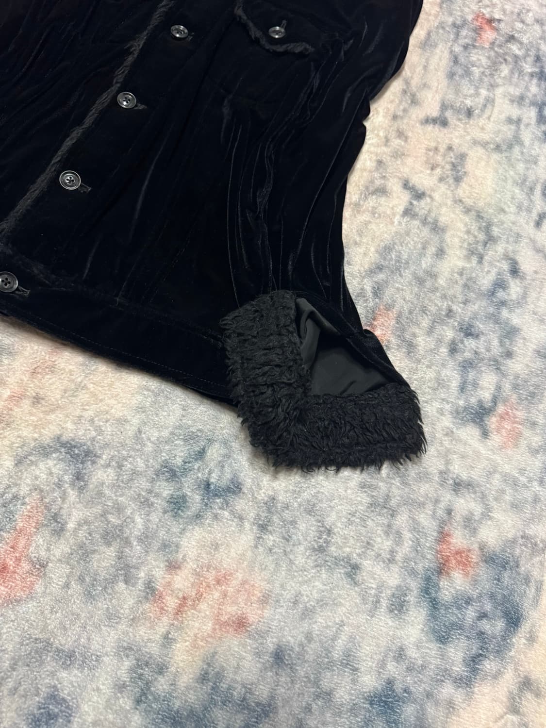 Abahouse fur trimming velour shirts 상품이미지6
