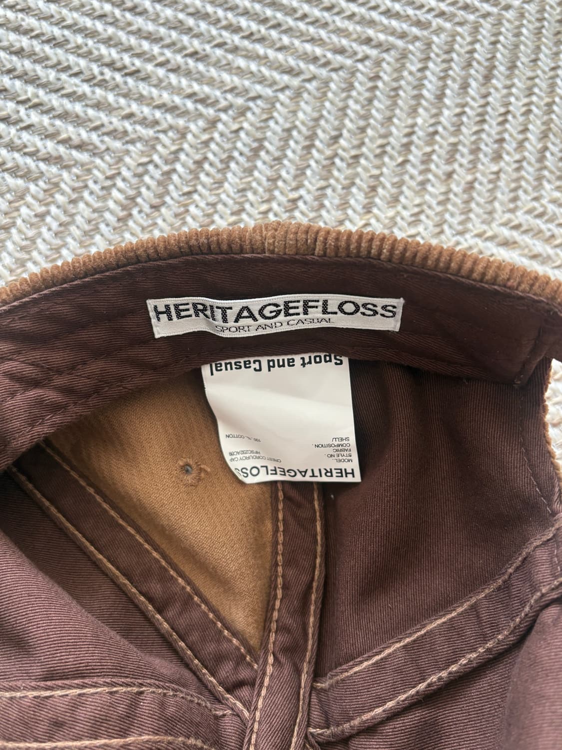 헤리티지플로스 볼캡 모자 코듀로이모자 상품이미지3