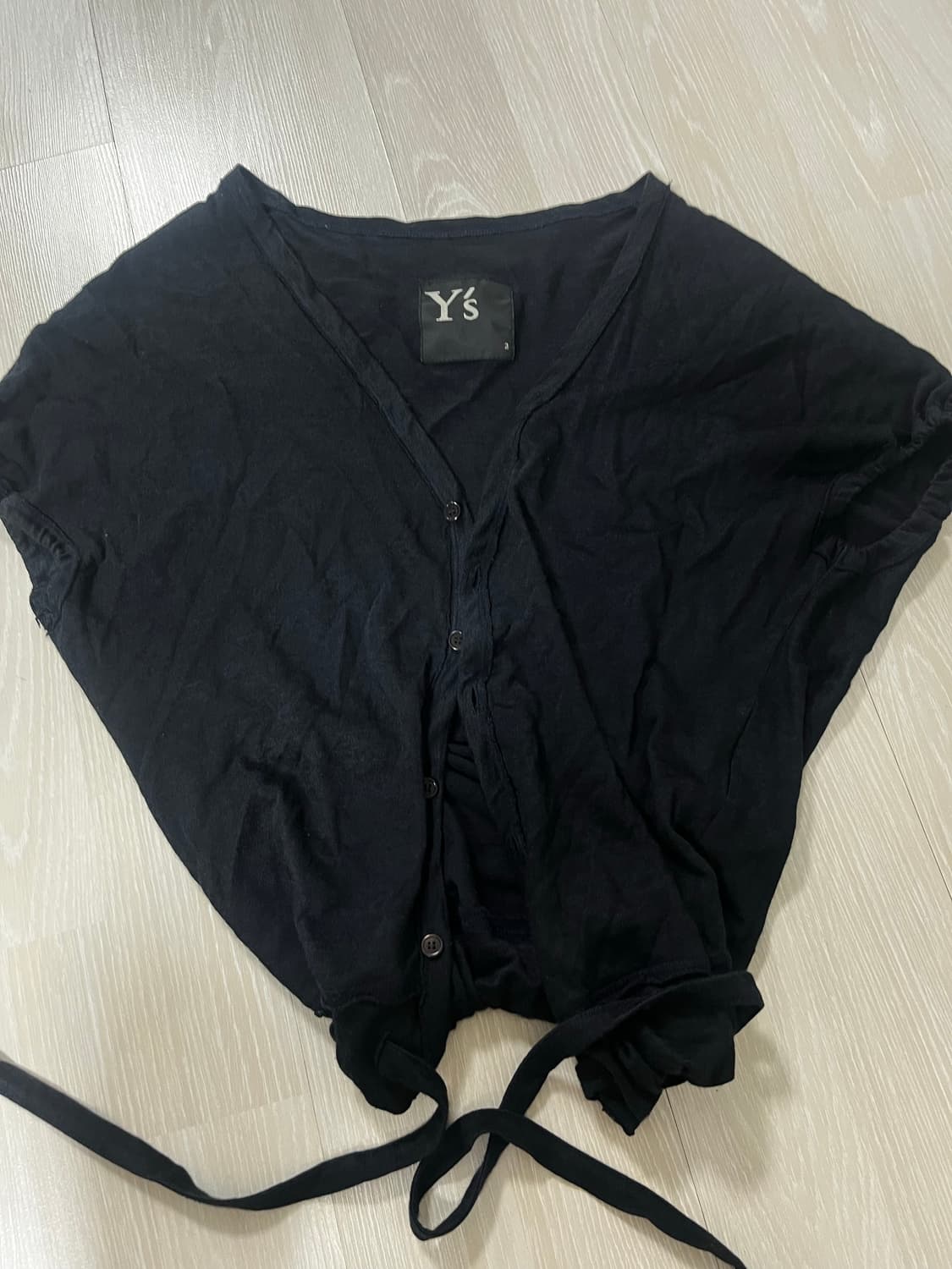 y’s 네이비 스트링 가디건 상품이미지1