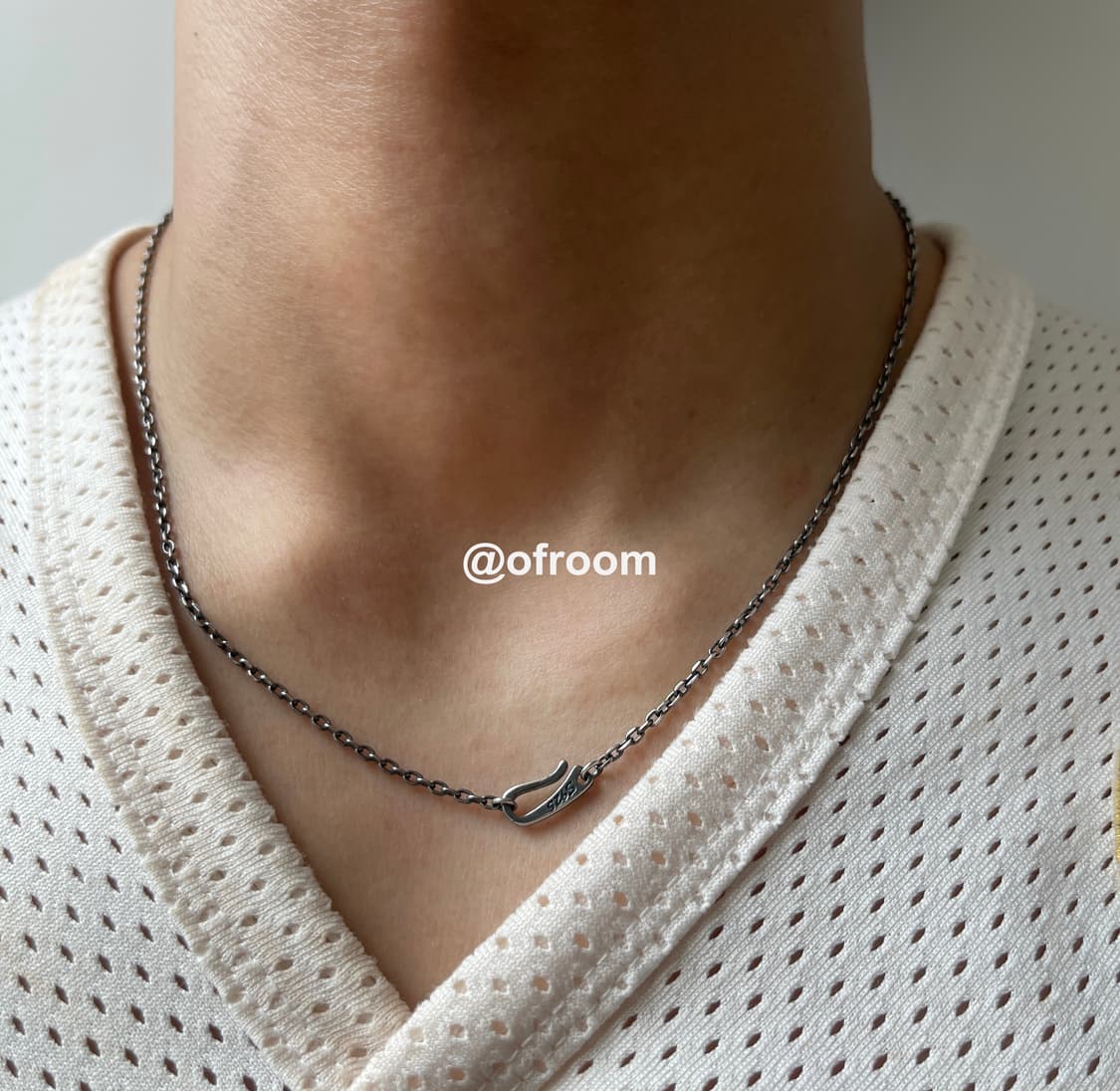 앤틱실버925 빈티지 노팬던트 훅 체인 목걸이 50cm 상품이미지3