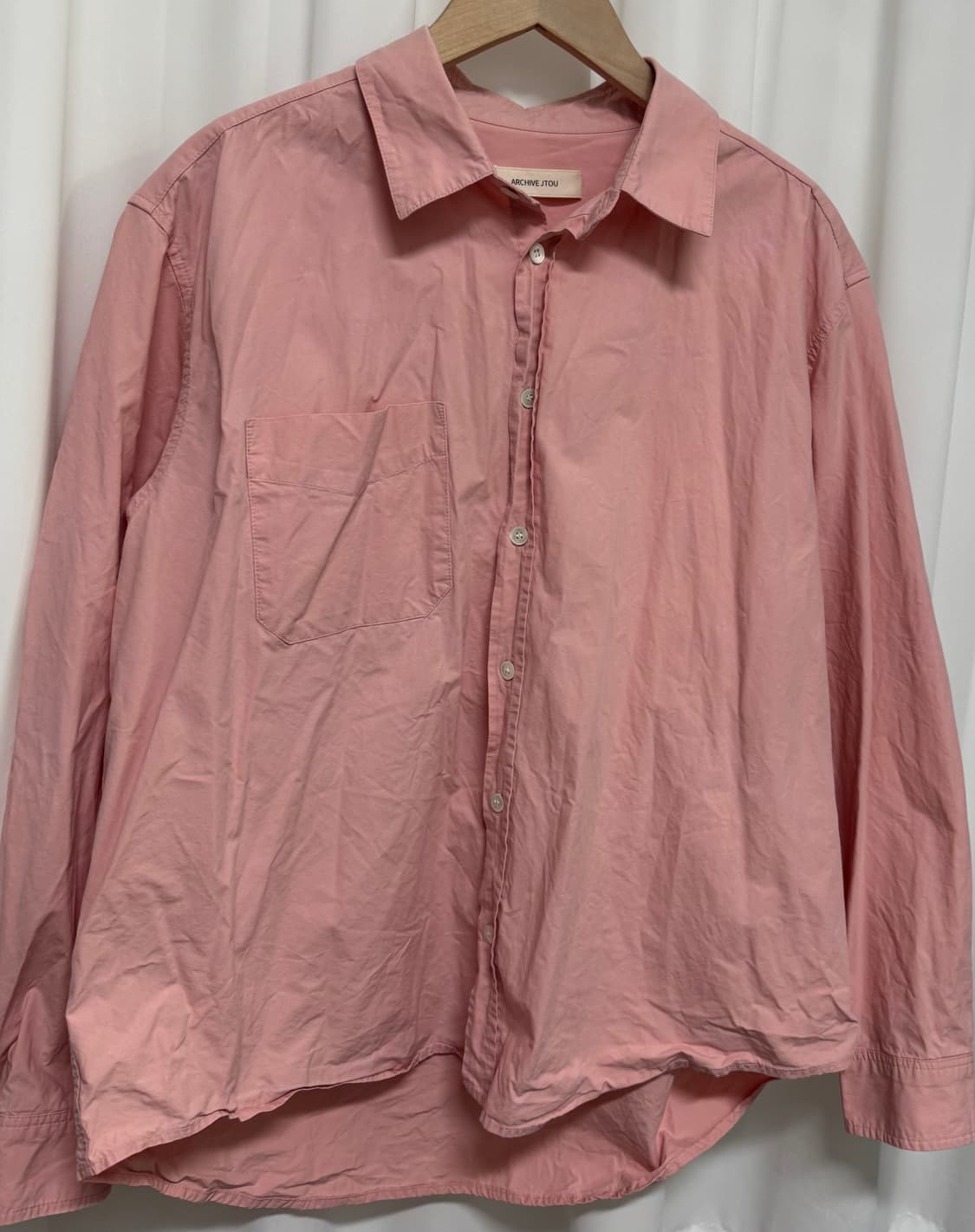 아카이브제이투유 핑크 셔츠 남방 상품이미지4