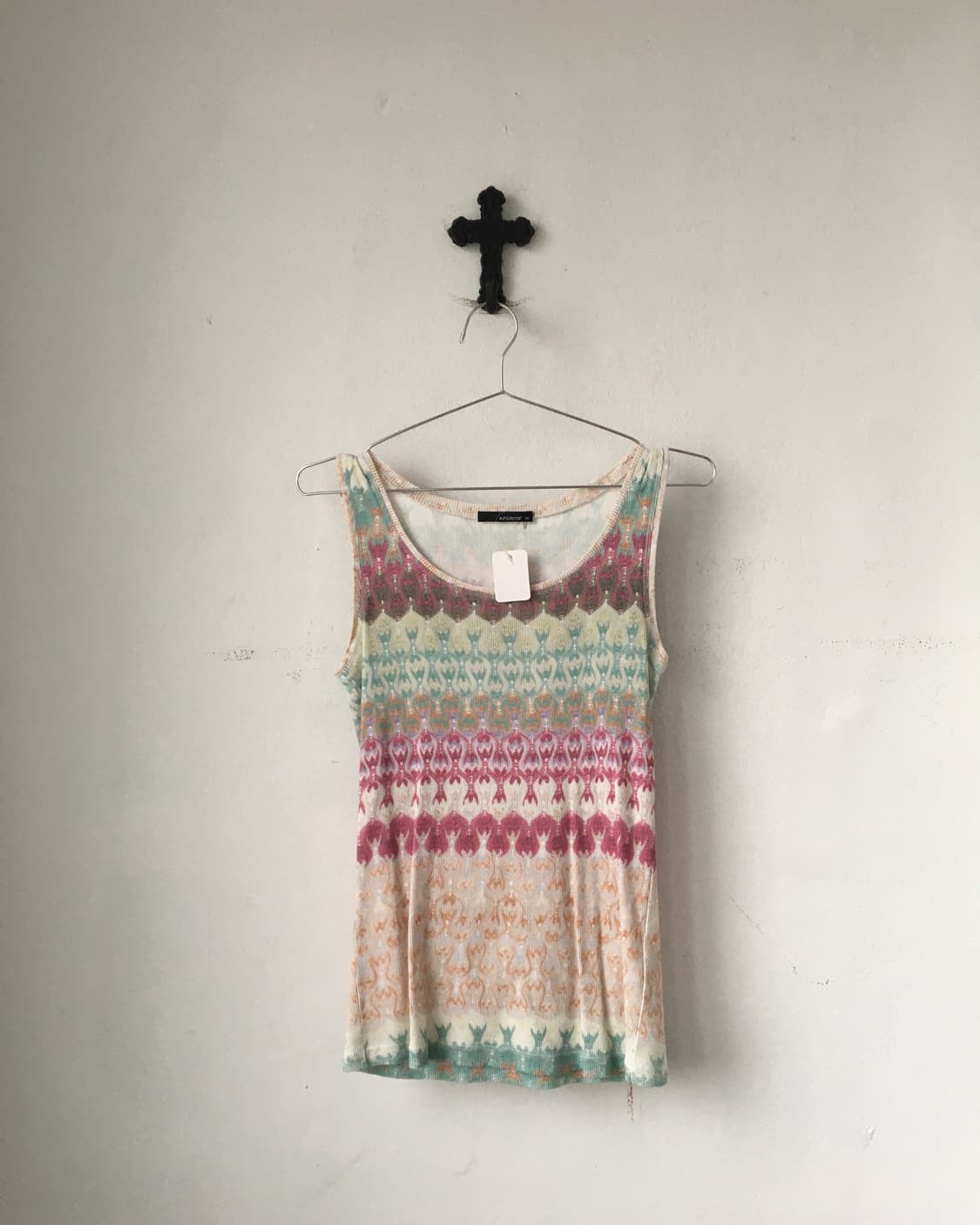 Ornament pattern ribbed sleeveless 상품이미지2
