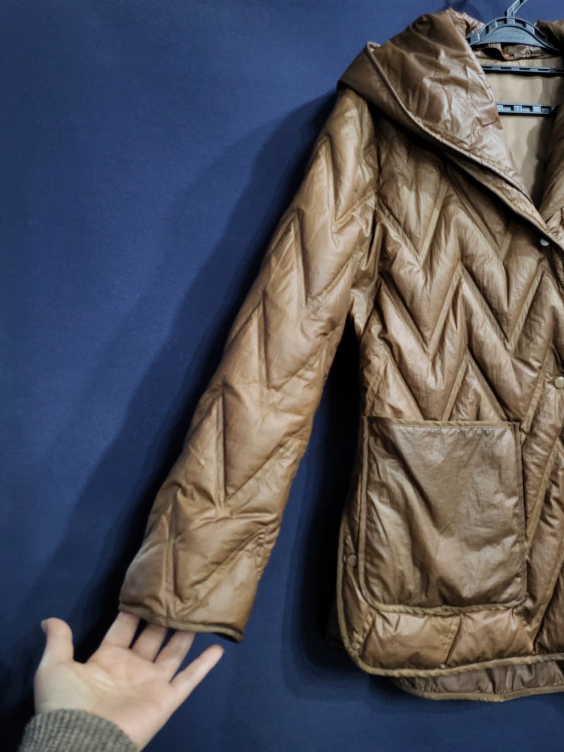 퀼팅 구스다운 후드패딩 상품이미지3