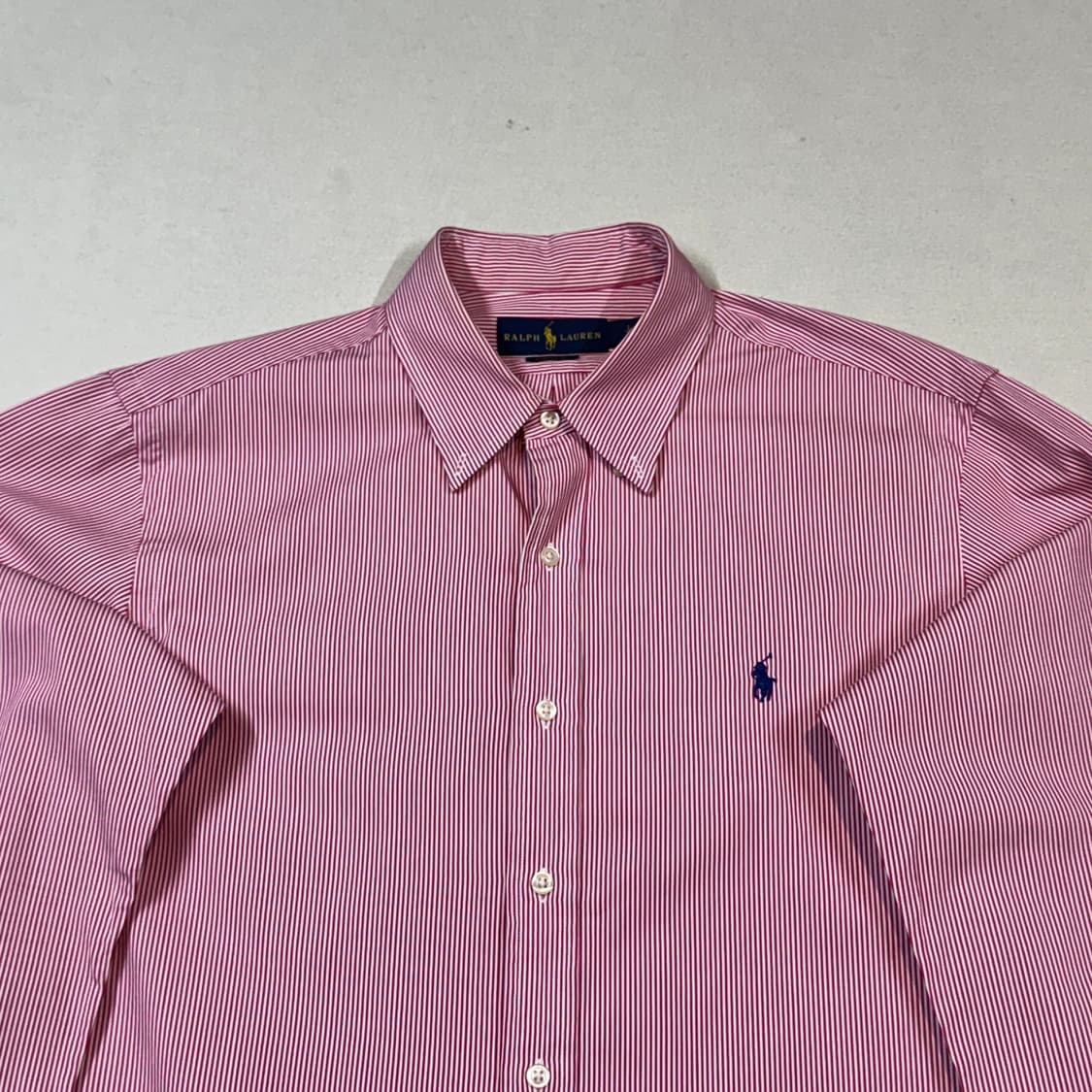 L) 폴로 랄프로렌 클래식핏 레드 스트라이프 포플린 셔츠 상품이미지3