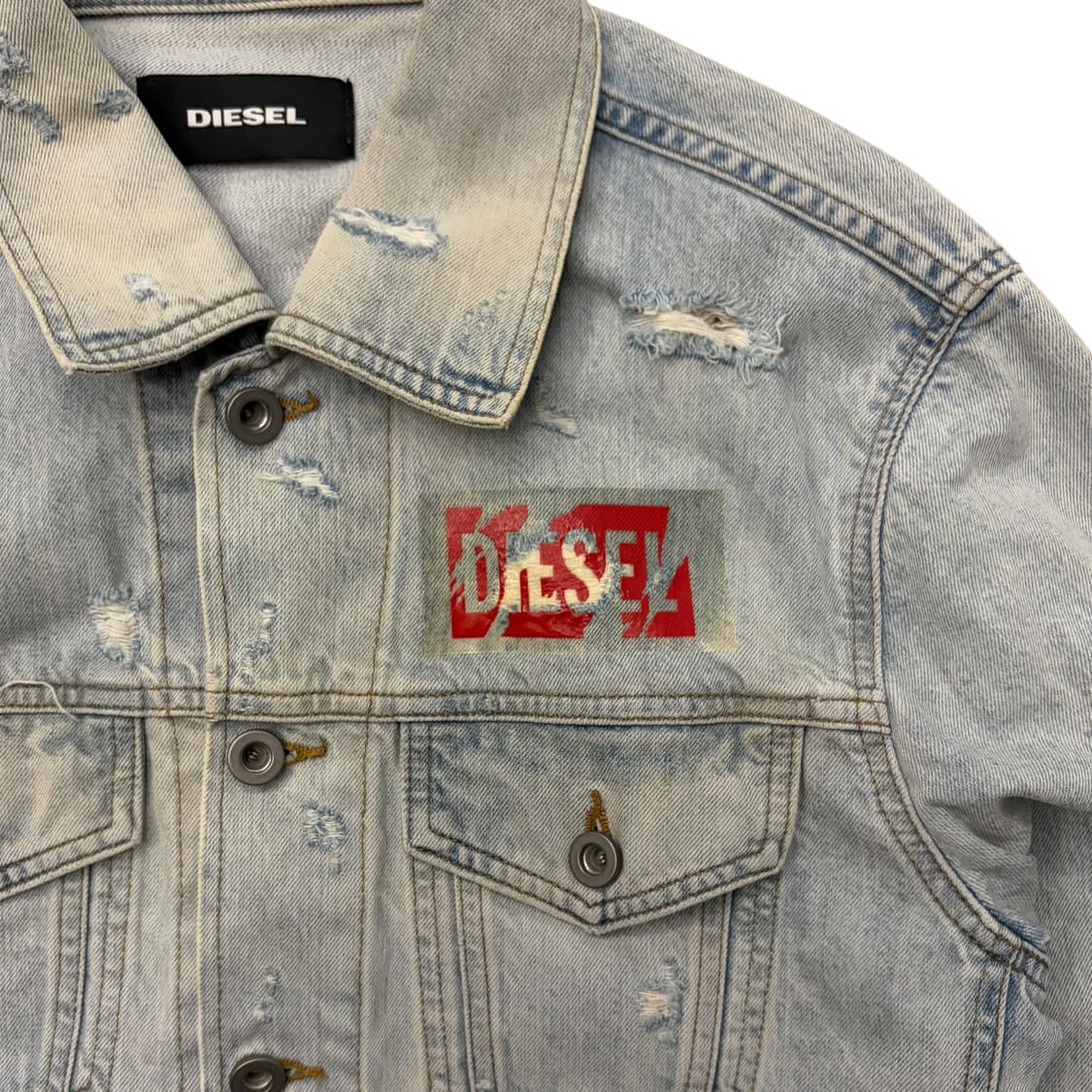Diesel 디젤 디스트로이드 데님 자켓 상품이미지2