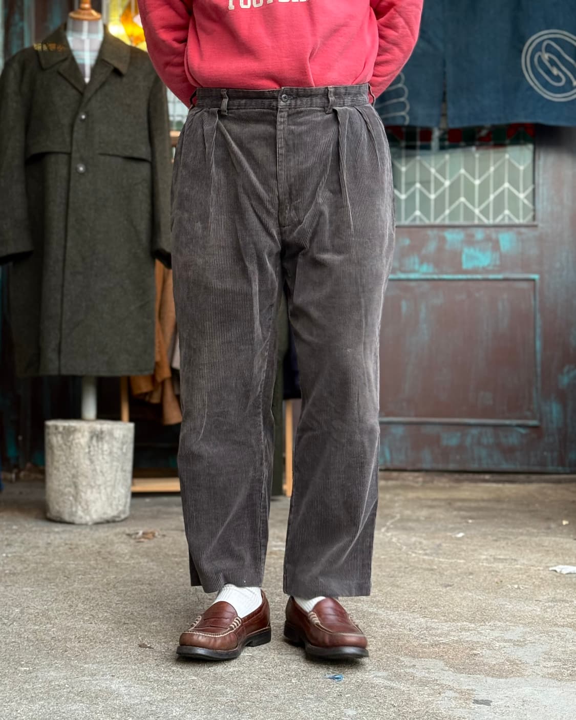 90‘s 폴로 랄프로렌 투턱 코듀로이 앤드류 팬츠 34 [초코] 상품이미지6