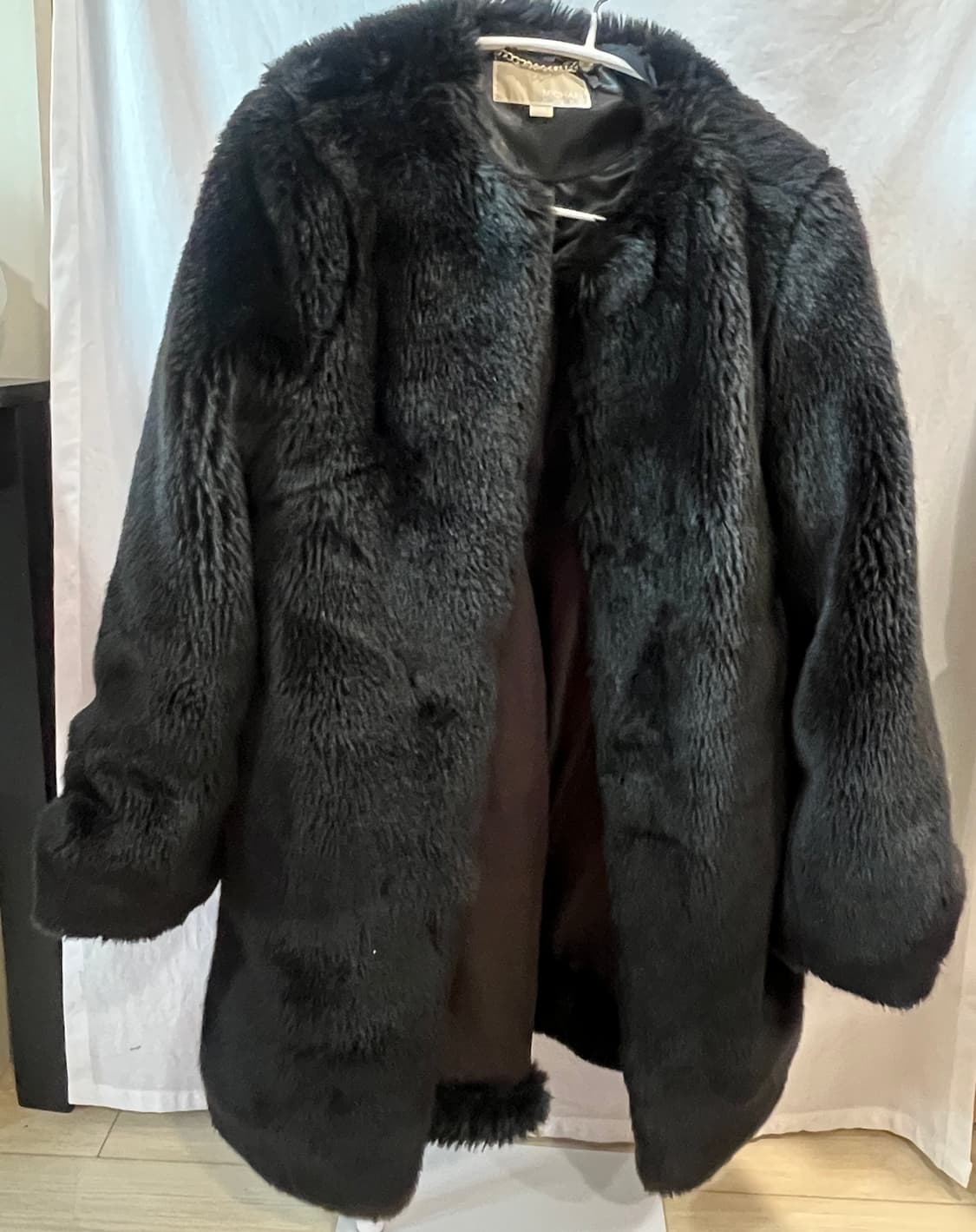 마이클코어스 블랙 퍼 코트 XS 상품이미지1