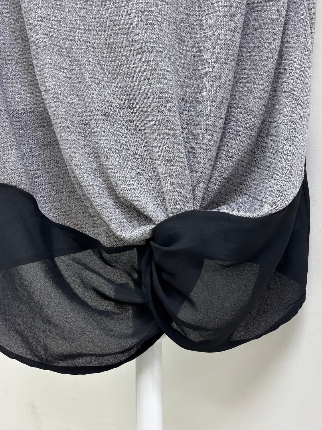 빈티지 그레이 반소매 블라우스 상품이미지6