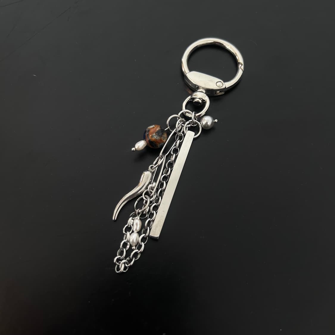 Marble silver bar keyring 상품이미지3