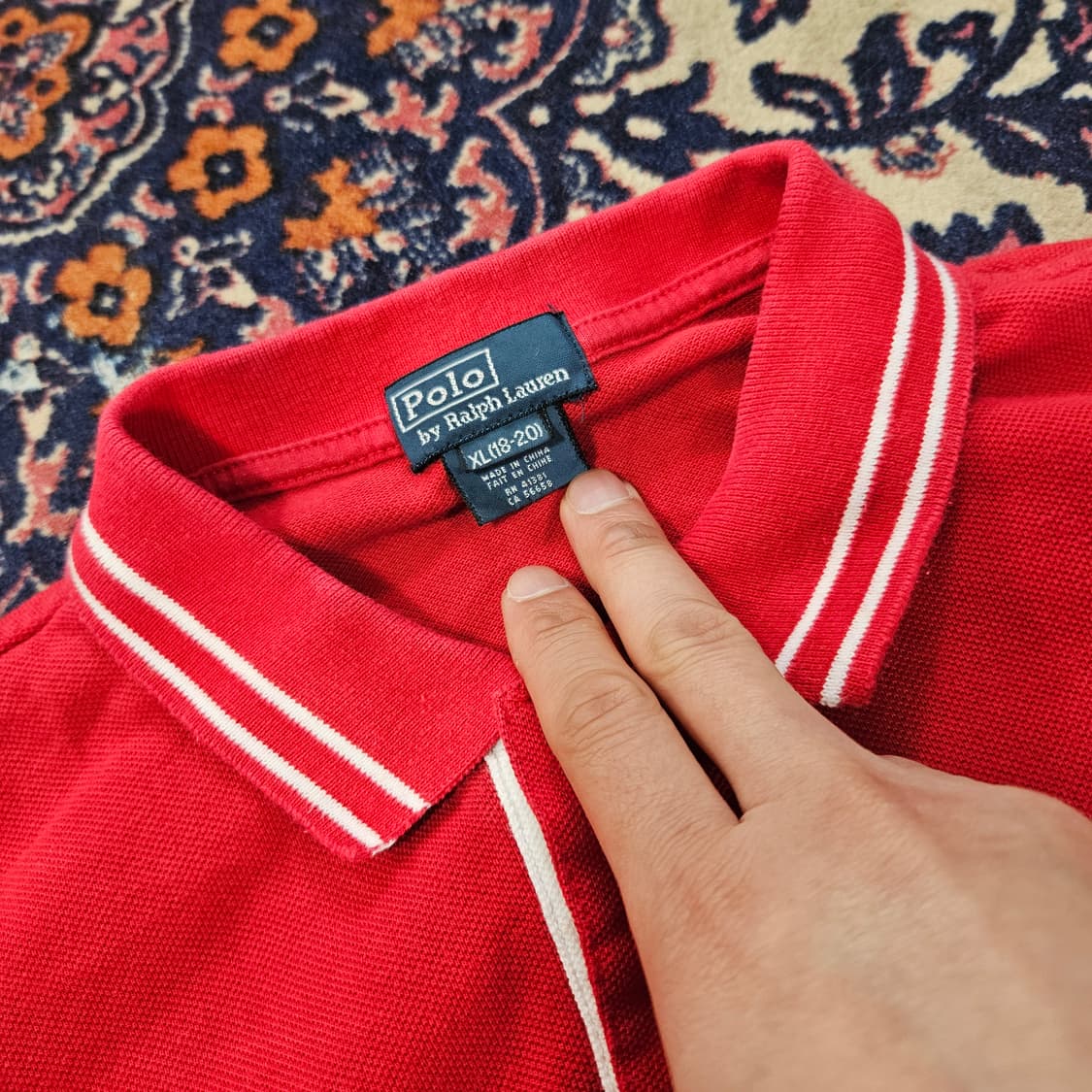 폴로랄프로렌 워싱로고 반팔 카라넥 티셔츠 
 상품이미지4