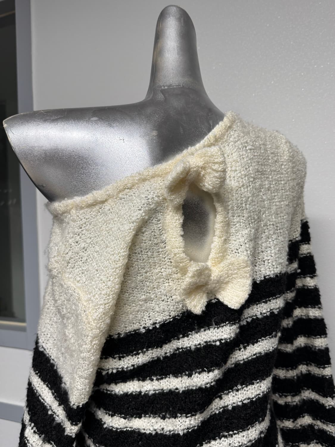 갸루 스트라이프 리본니트 상품이미지2