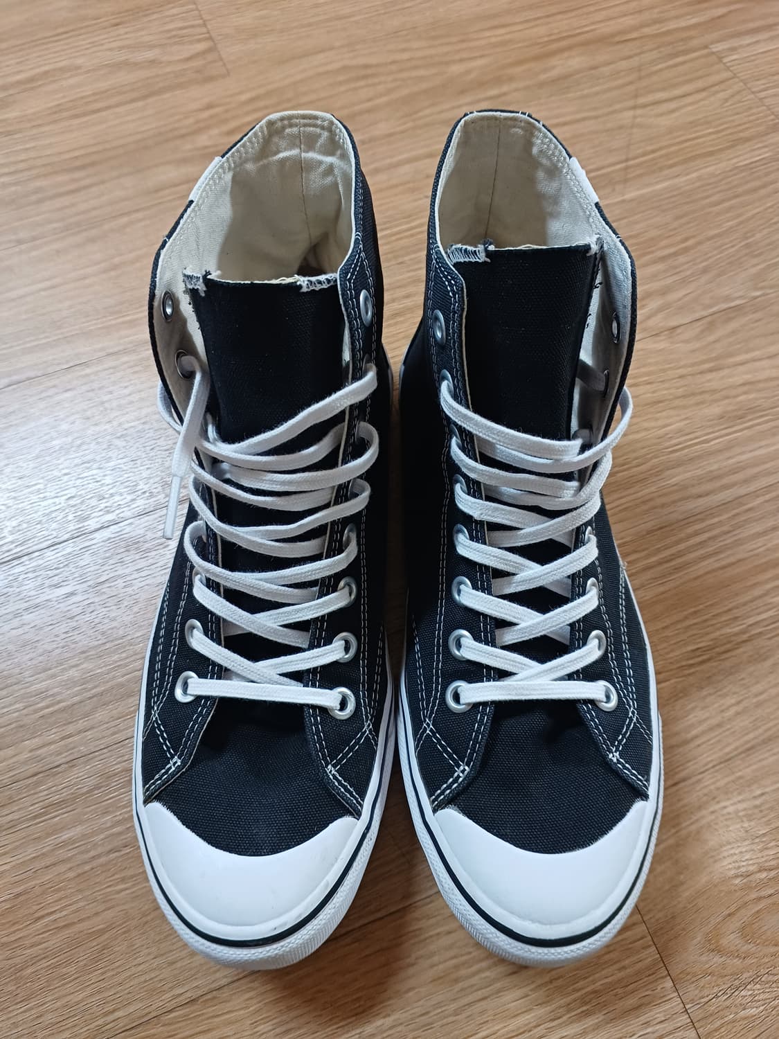 반스 블랙 캔버스 하이탑 270 vans 컨버스 척 275 상품이미지5