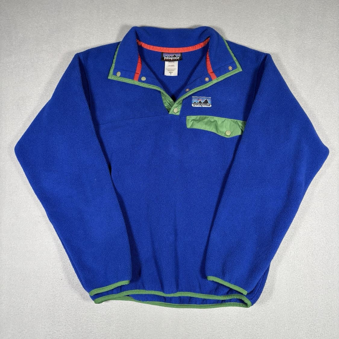 11FW 파타고니아 신칠라 스냅-T 파란색/녹색 멕시코 상품이미지1