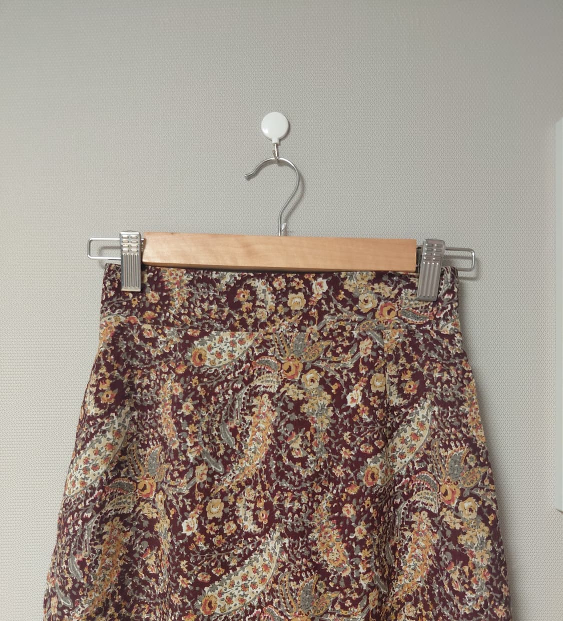더스티 버건디 페이즐리 스커트 상품이미지2