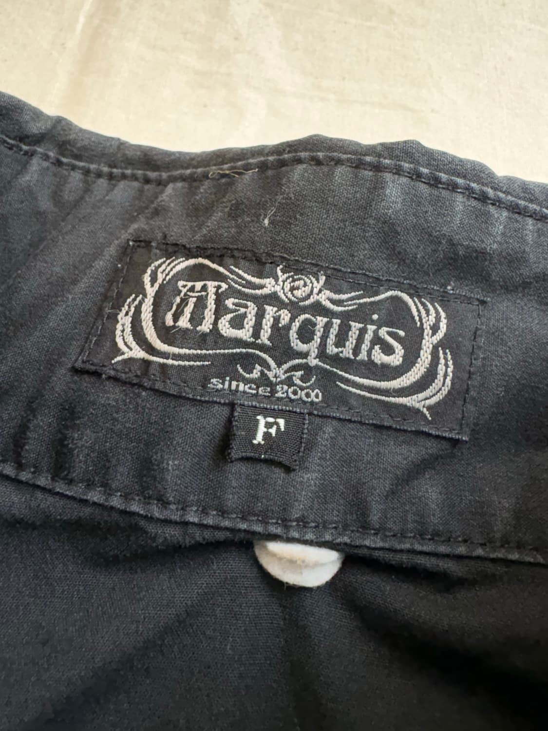 Marquis 빈티지 오픈 암 y2k 크롭셔츠 블랙 상품이미지5