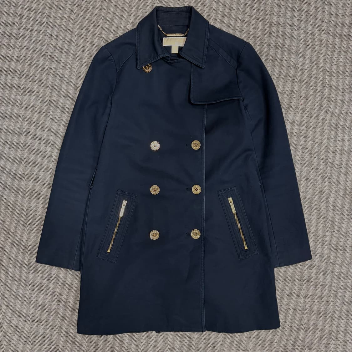마이클코어스 네이비 더블 브레스트 트렌치 코트 v1027 상품이미지1