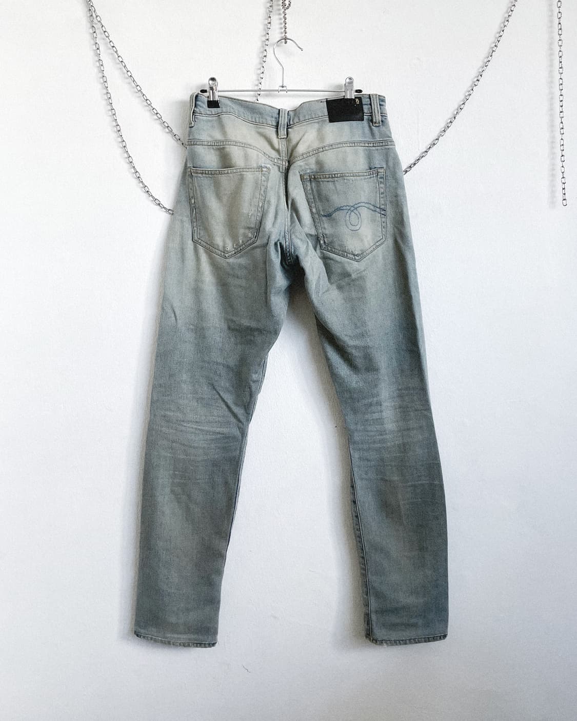 R13 알써틴 오일워시드 슬림 스트레이트 데님 상품이미지7