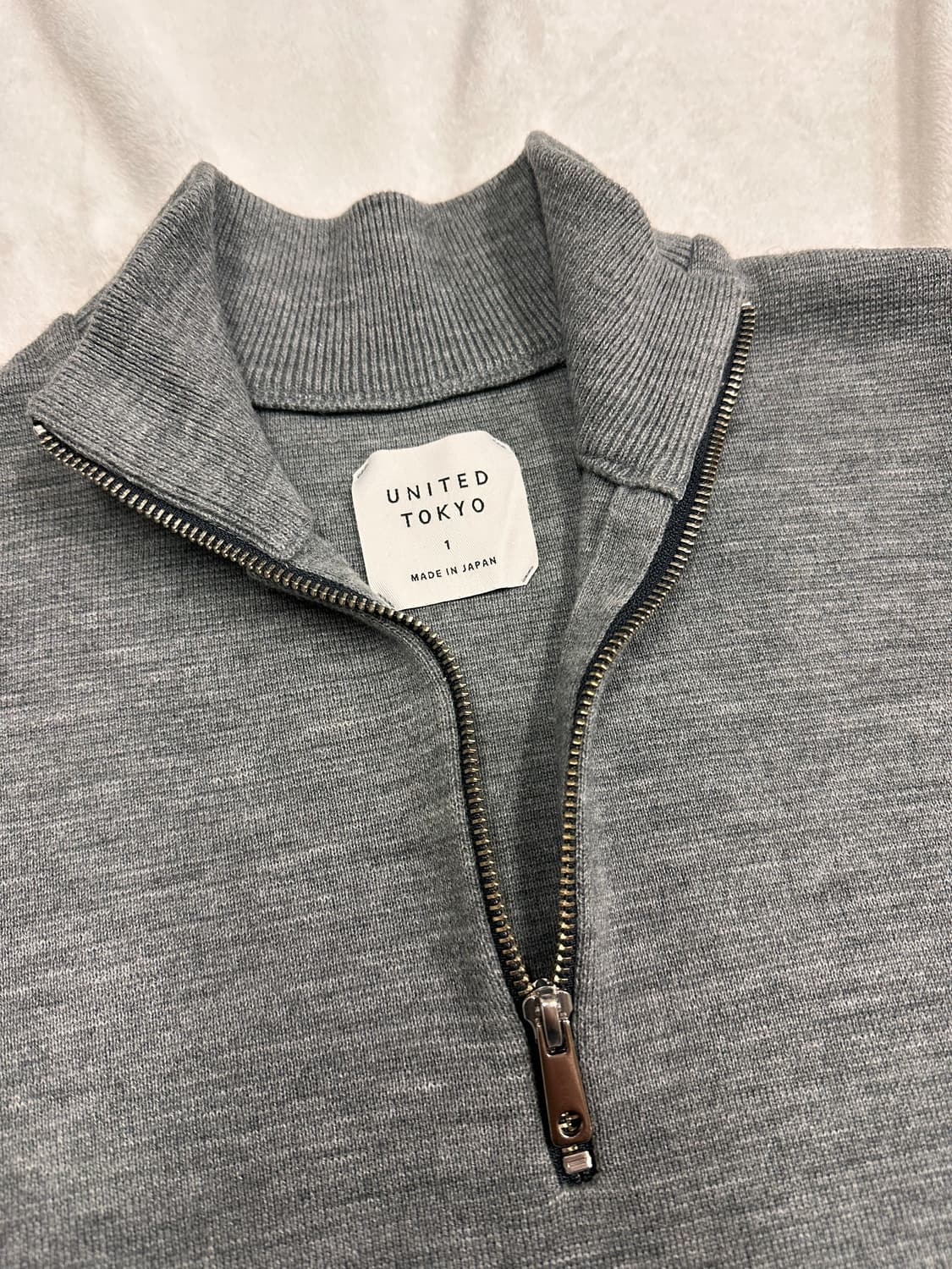 (1)유나이티드 도쿄 하프집업 니트 그레이 상품이미지3