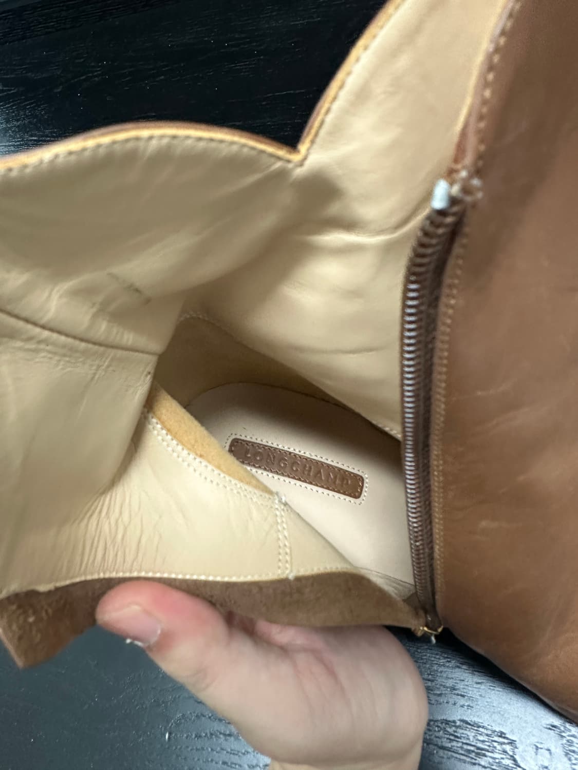 롱샴 브라운 벨티드 부츠 상품이미지5