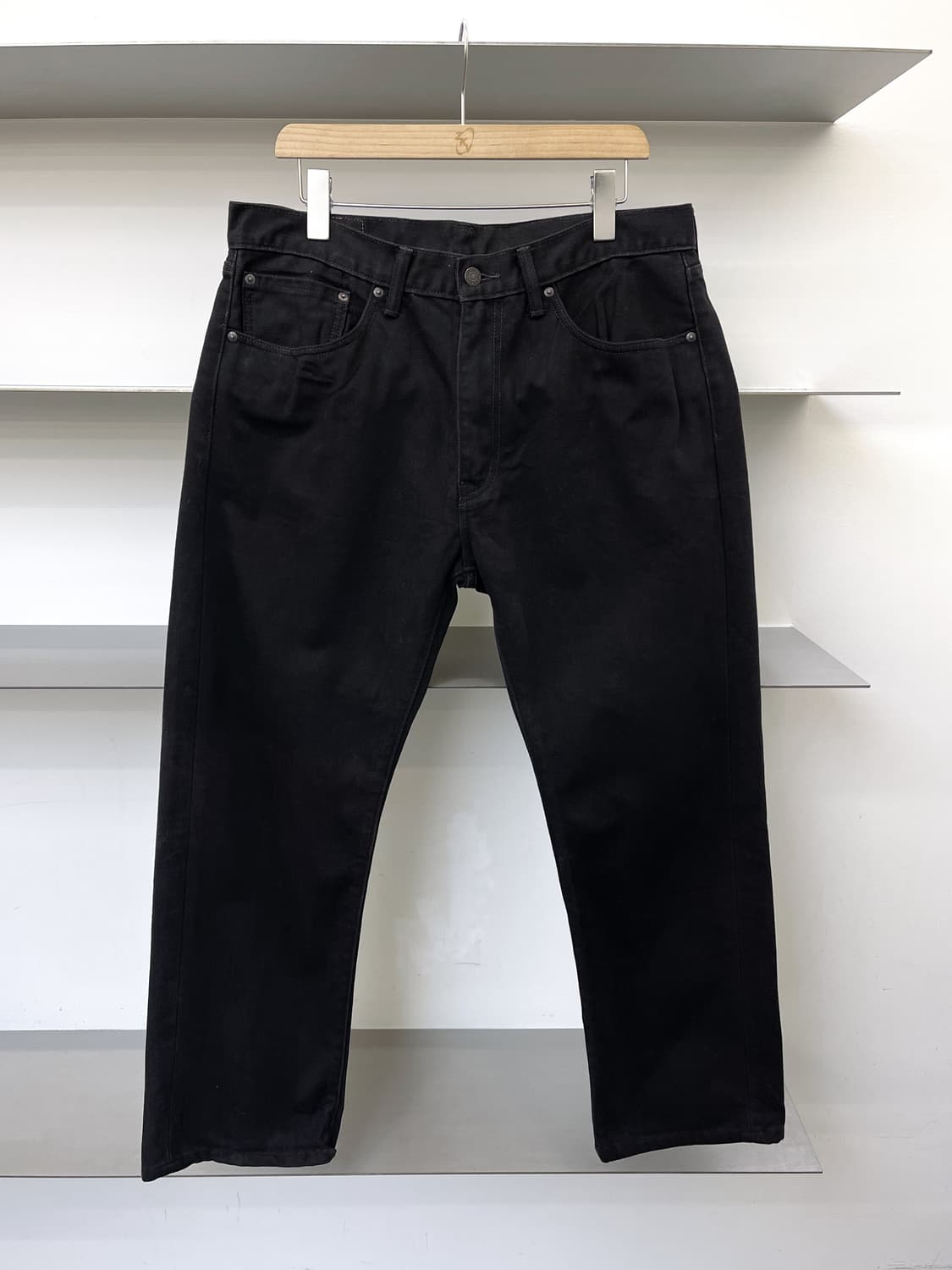 리바이스 lot 505 화이트 탭 블랙 데님 진 상품이미지2