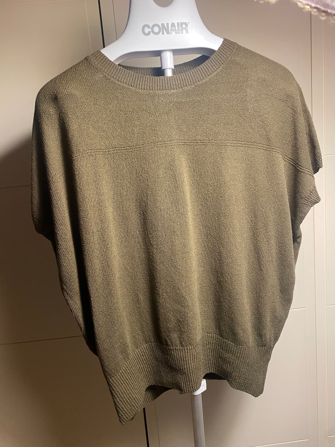 아스프로 반팔 니트 95 올리브 상품이미지3