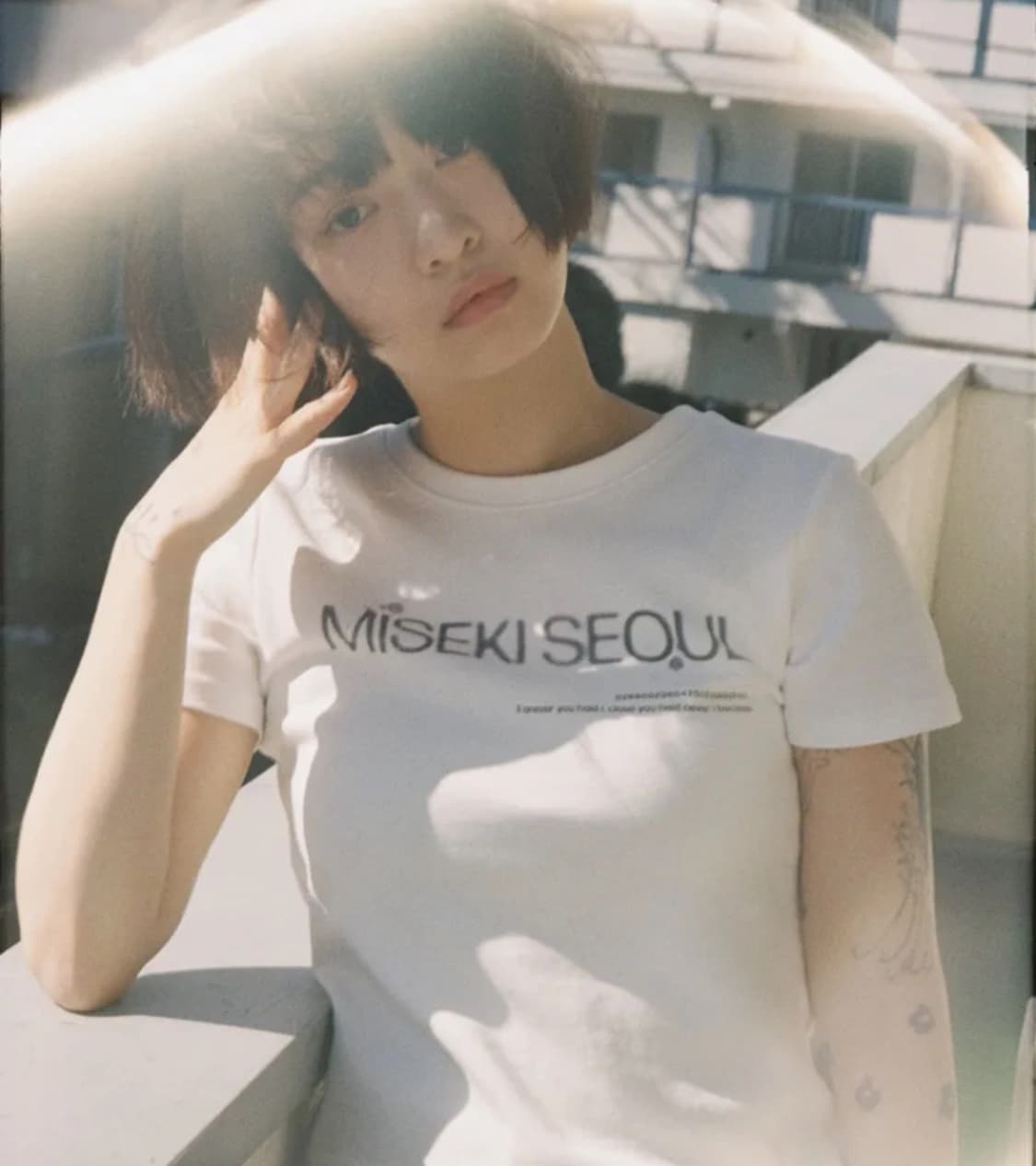 미세키서울 logo short sleeves 반팔 화이트 상품이미지1